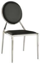 Chintaly Imports Round Back Set Of 4 Side Chair With Chrome Finish LISA-SC-508