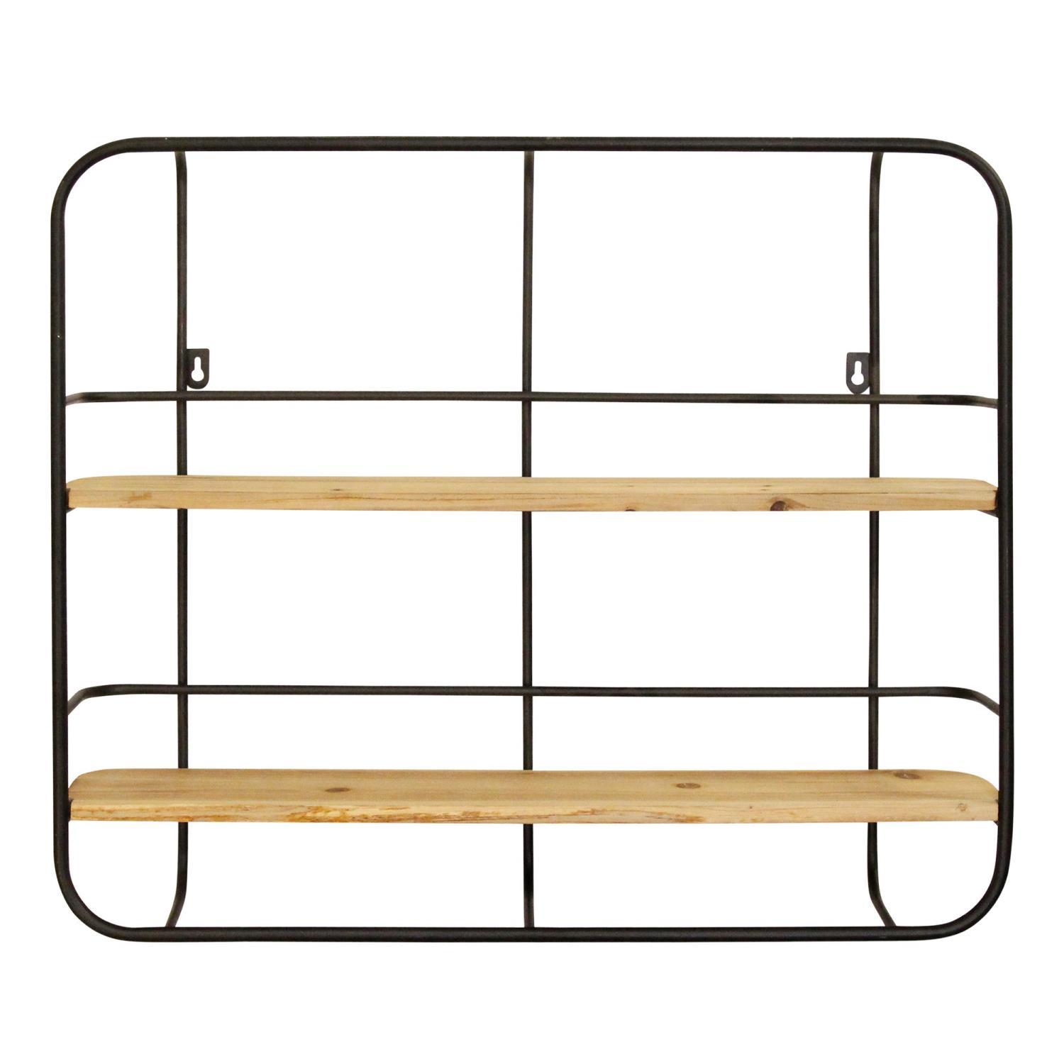 Stratton Home Decor Metal And Wood Wall Shelf S23737