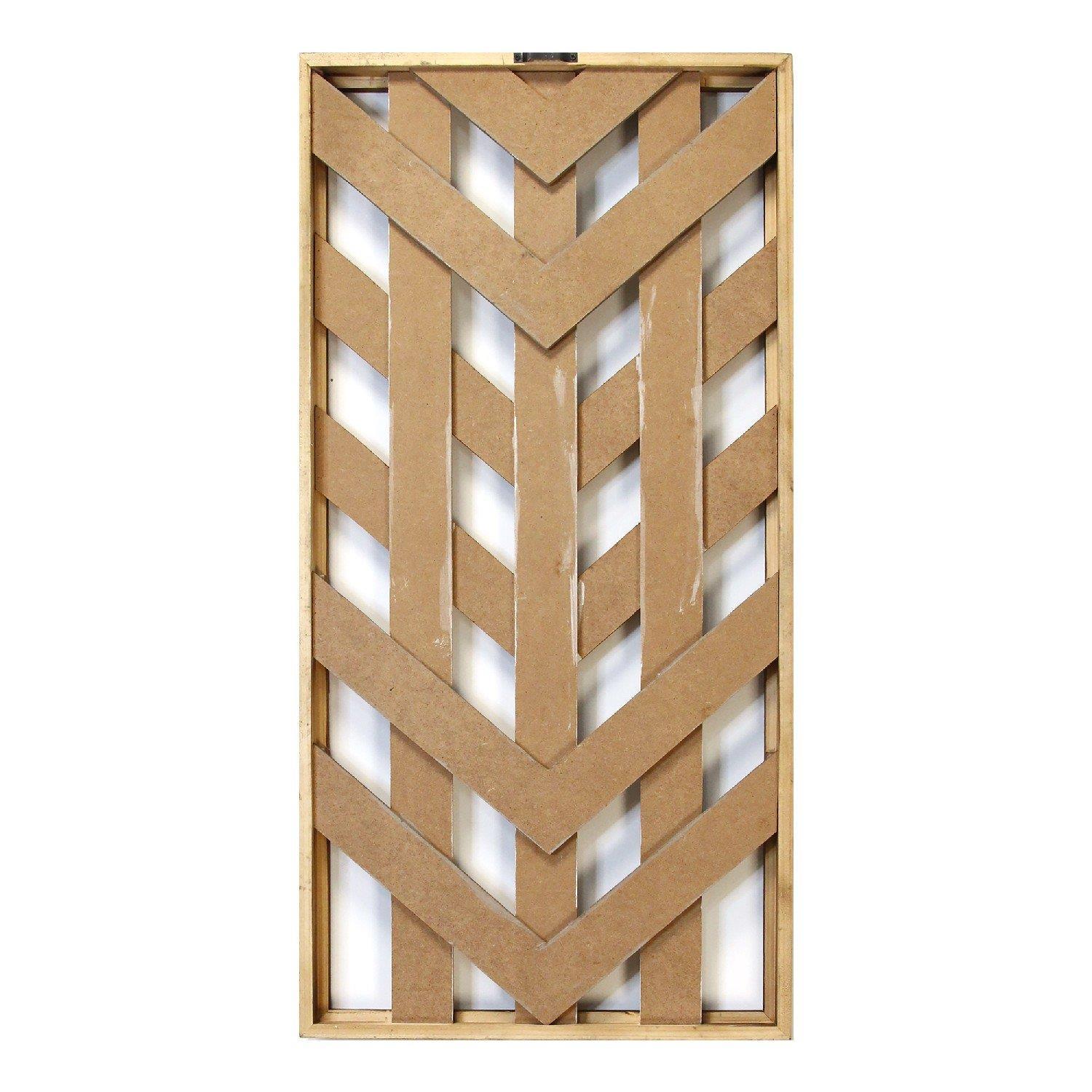 Stratton Home Decor Framed Geometric Wood Wall Panel S21032