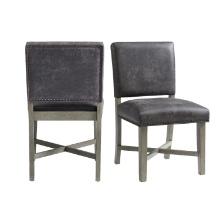 Picket House Furnishings Modesto Dining Side Chair Set In Grey Finish D.2660.SC