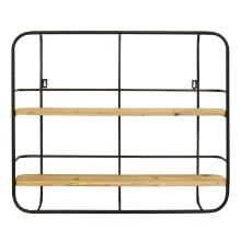 Stratton Home Decor Metal And Wood Wall Shelf S23737