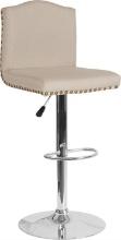 Flash Furniture Foam And Metal Bar Stool In Beige Fabric DS-8111-BGE-F-GG