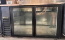 True 60" 2 Glass Door Worktop Cooler / 2 Glass Door Bar Back Cooler