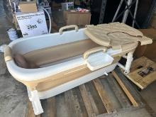 Apaiser Marble 67" x  33" European Free Standing Folding Bathtub - Luxurious Performative Non Porous