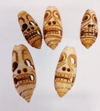 Pre-Columbian Shell Beads Carved