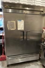 All Stainless Steel TRUE 2 Door Cooler - Commercial Solid Door True Cooler