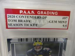 Tom Brady Michigan 2020 Contenders DP Season Ticket #97 graded PAAS Gem Mint 9.5