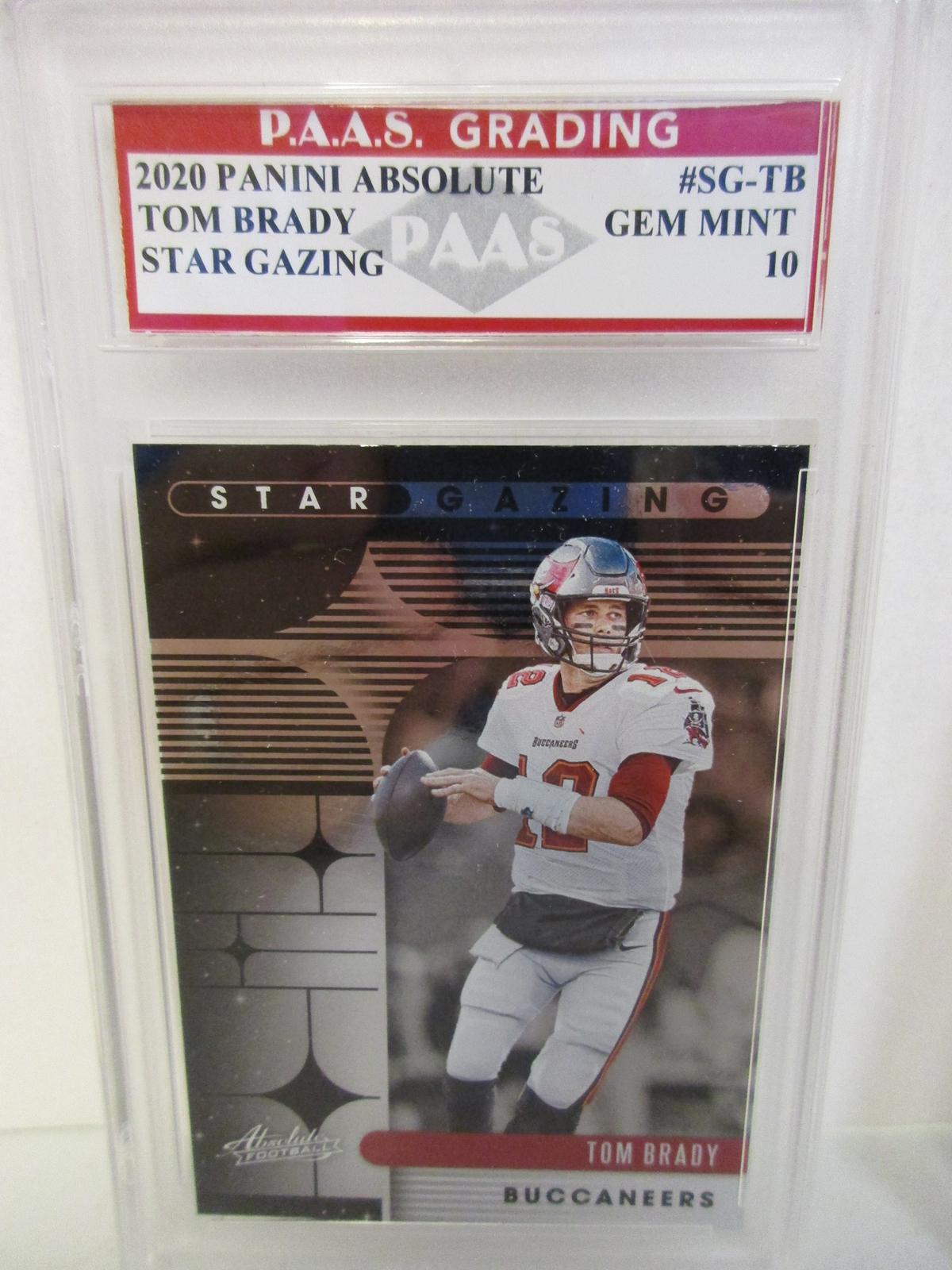 Tom Brady Buccaneers 2020 Panini Absolute Star Gazing #SG-TB graded PAAS Gem Mint 10