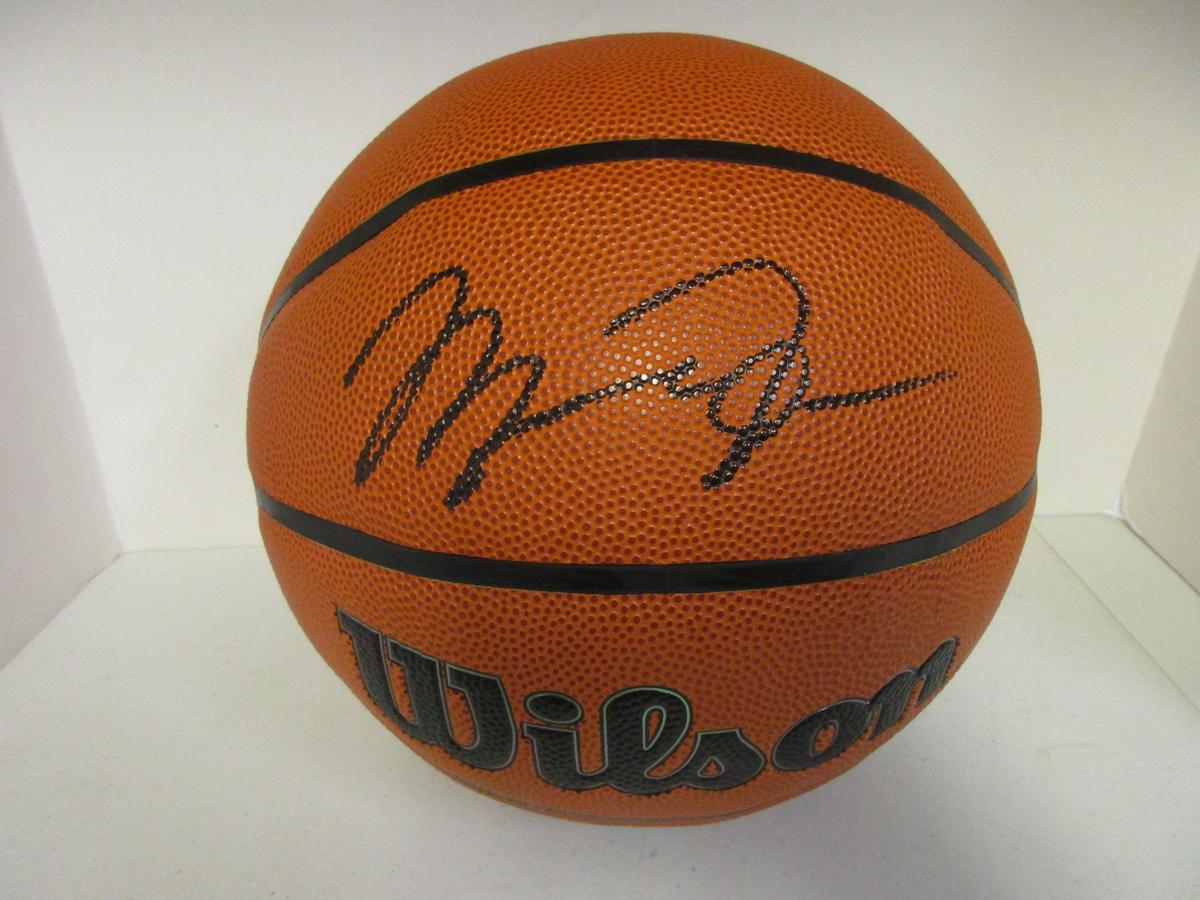 Michael Jordan of the Chicago Bulls signed autographed full size basketball TAA COA 910