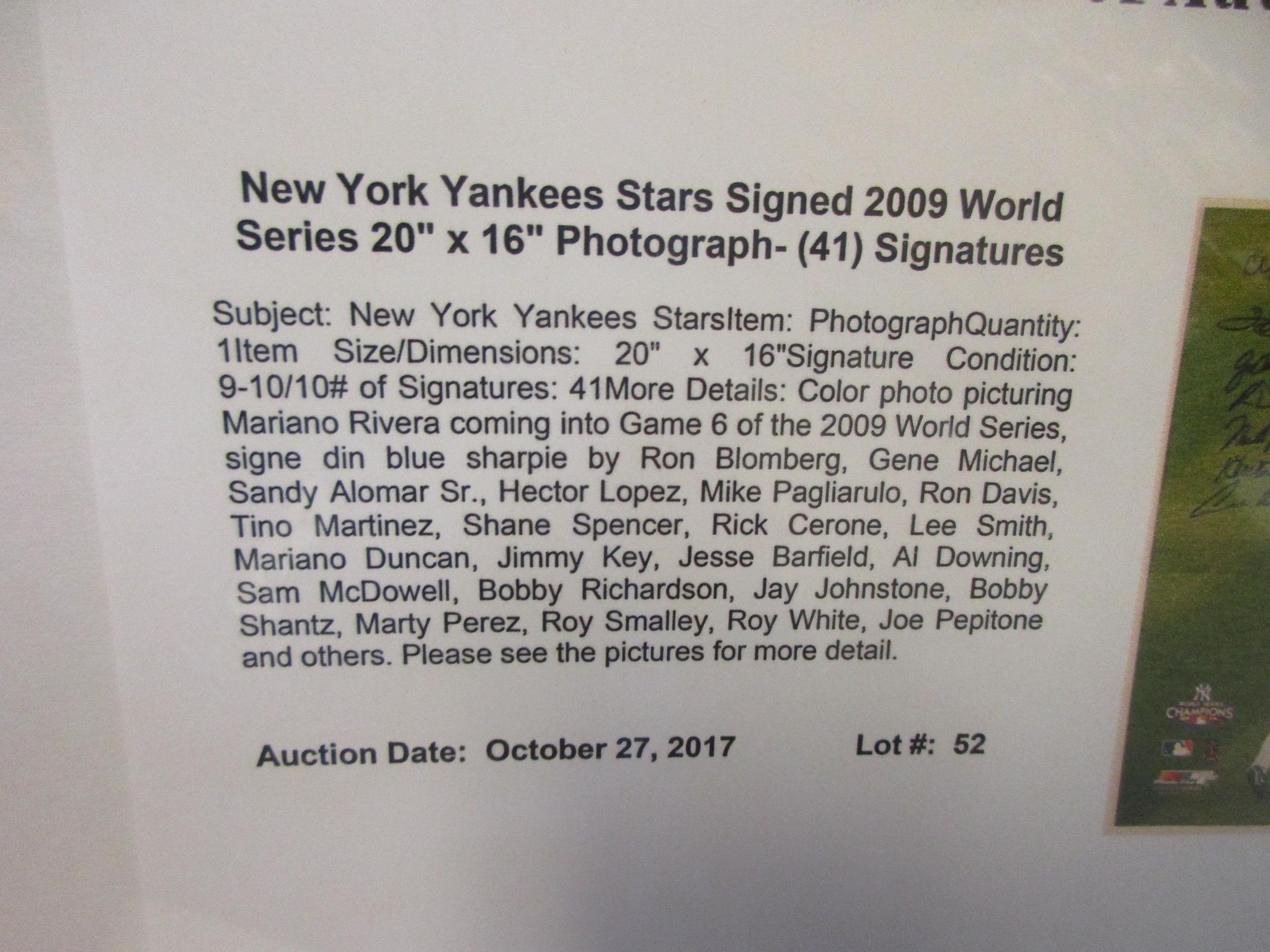 Lee Smith Bobby Shantz Mariano Duncan +more NY Yankees signed 16x20 photo Sig Auctions LOA