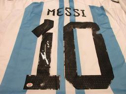 Leo Messi of the Argentina signed autographed soccer jersey PAAS COA 626