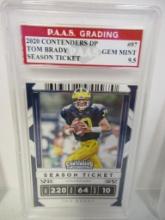 Tom Brady Michigan 2020 Contenders DP Season Ticket #97 graded PAAS Gem Mint 9.5