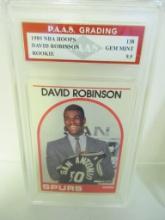 David Robinson San Antonio Spurs 1989 NBA Hoops ROOKIE #138 graded PAAS Gem Mint 9.5