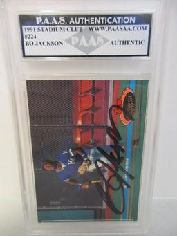 Bo Jackson of the Kansas City Royals signed autographed slabbed sportscard PAAS Holo 659