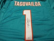 Tua Tagovailoa of the Miami Dolphins signed autographed football jersey PAAS COA 598