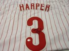 Bryce Harper of the Philadelphia Phillies signed autographed baseball jersey PAAS COA 253