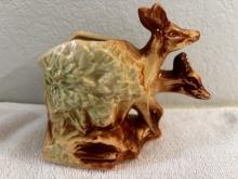 McCoy U.S.A. Vintage Counter Top Planter W/ Deer - Signed & Stamped