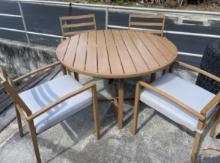 Patio Table Set ( 4 Chairs And Table - new, open box, assembled)