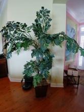 LARGE Artificial Plant W/ Planter / 7.5' Tall