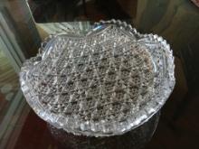 12" Round 3" Deep Crystal Serving Dish / Shallow Serving Dish