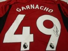 Alejandro Garnacho of Manchester United signed autographed soccer jersey PAAS COA 812