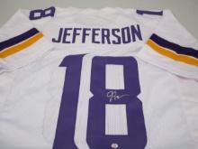 Justin Jefferson of the Minnesota Vikings signed autographed football jersey PAAS COA 471