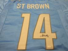Amon-Ra St Brown of the Detroit Lions signed autographed football jersey PAAS COA 912