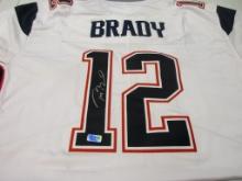 Tom Brady of the New England Patriots signed autographed football jersey ERA COA 417