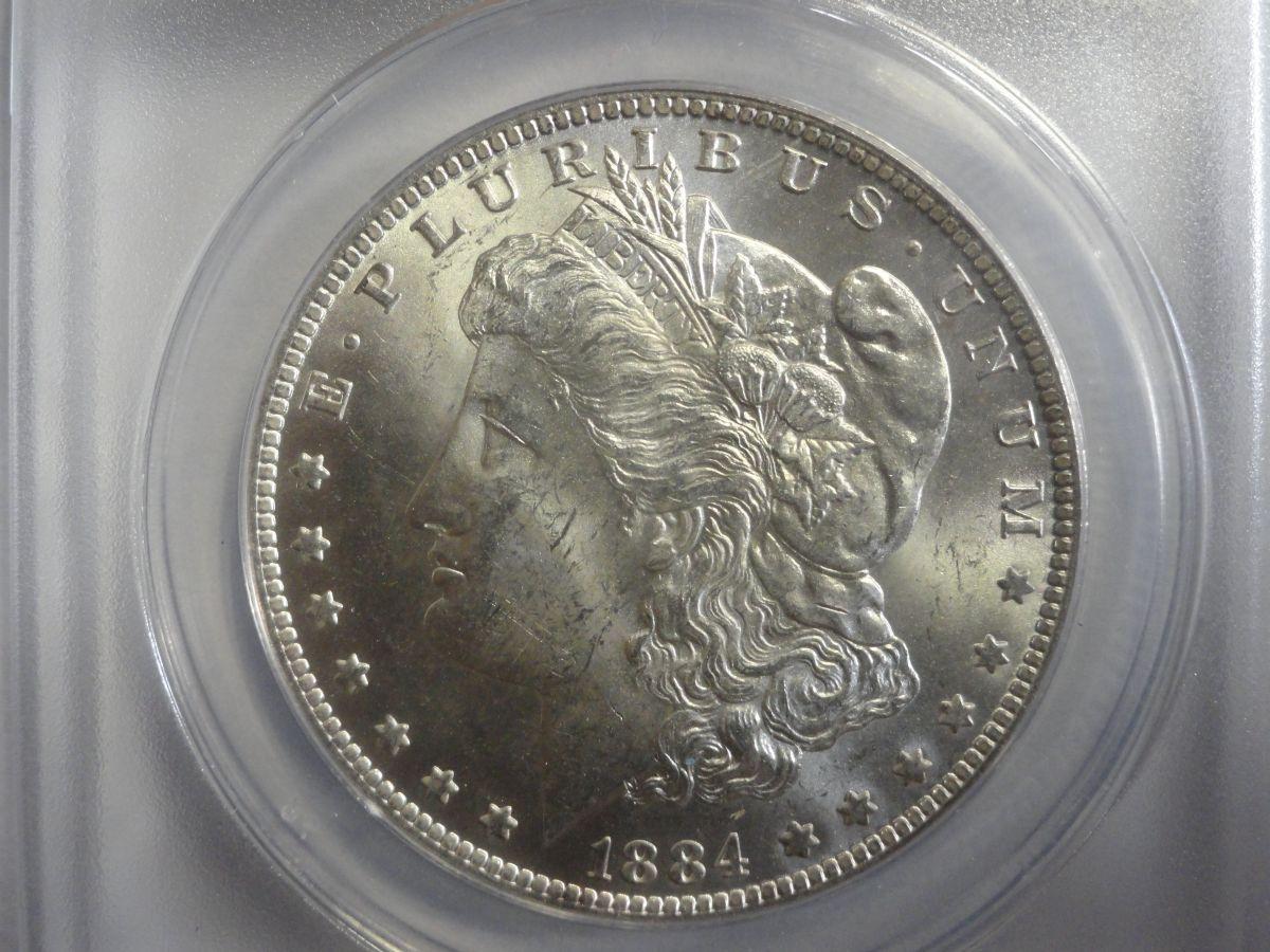 ANACS GRADED MS64 1884-O MORGAN SILVER DOLLAR