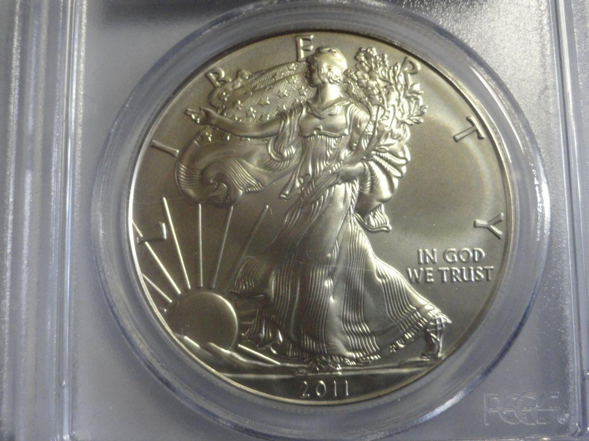 (5) 2011 PCGS FIRST STRIKE 25TH ANNIVERSARY SILVER AMERICAN EAGLE COIN SET