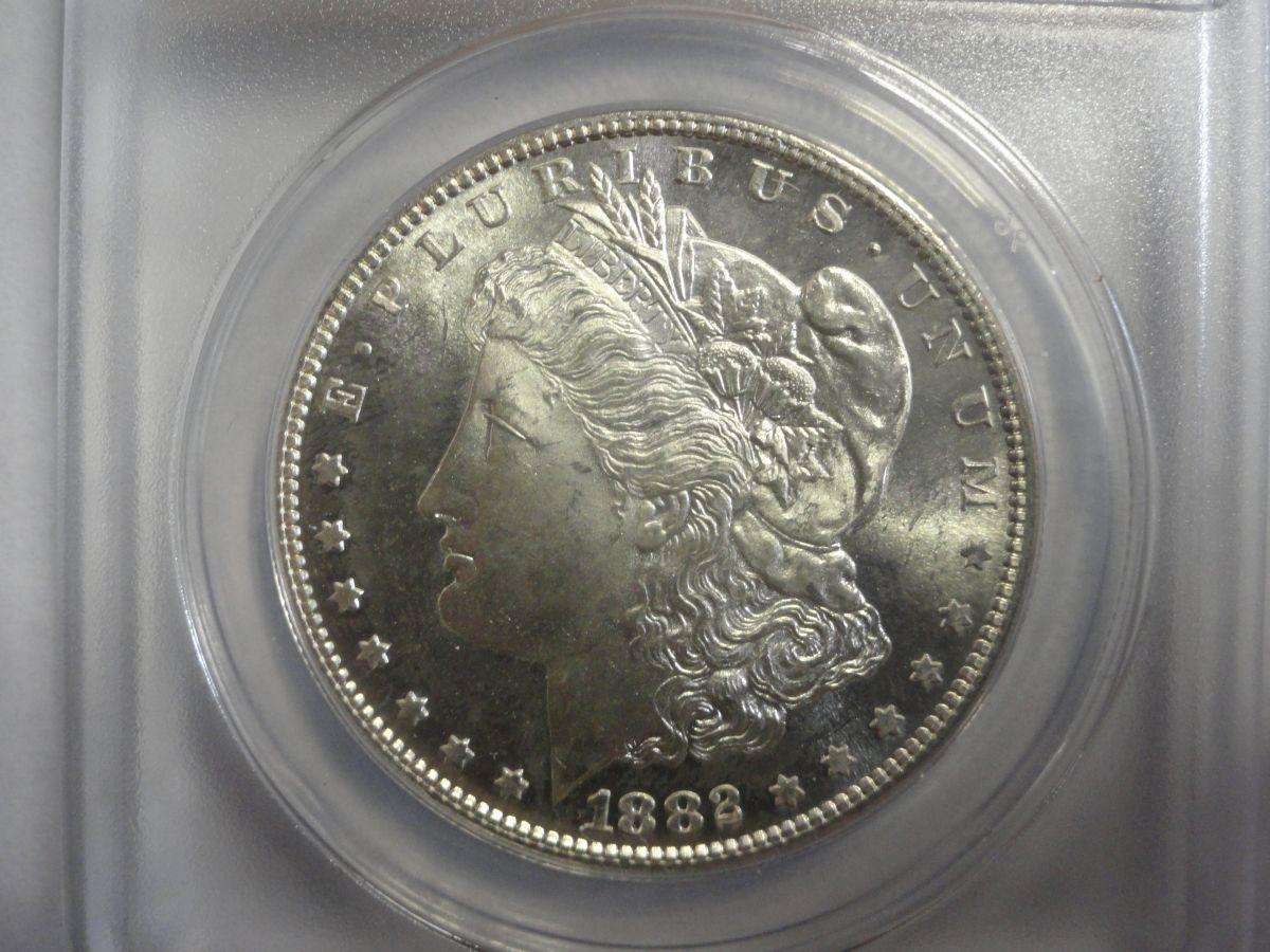 ANACS GRADED MS63 1882-S MORGAN SILVER DOLLAR