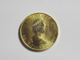 1979 CANADA 50 DOLLAR ONE TROY OUNCE .999 FINE GOLD COIN