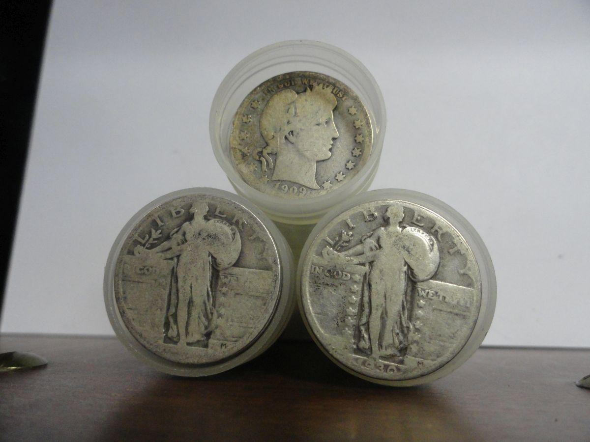 CIRCULATED BARBER & STANDING LIBERTY QUARTERS: