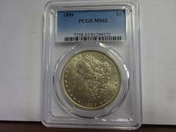 PCGS GRADED MS62 1899 MORGAN SILVER DOLLAR