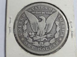 1890-CC MORGAN SILVER DOLLAR, AG CONDITION