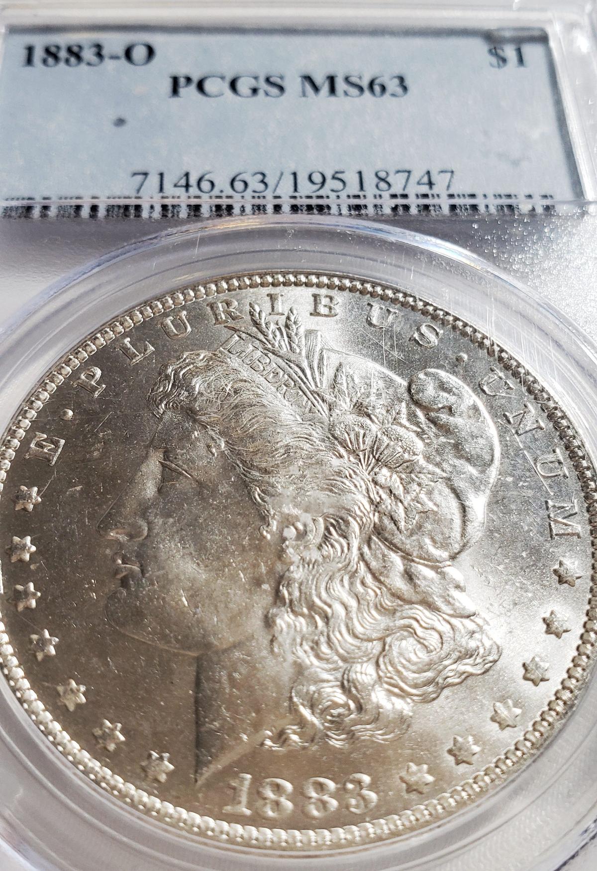 PCGS GRADED MS63 1883-O MORGAN SILVER DOLLAR