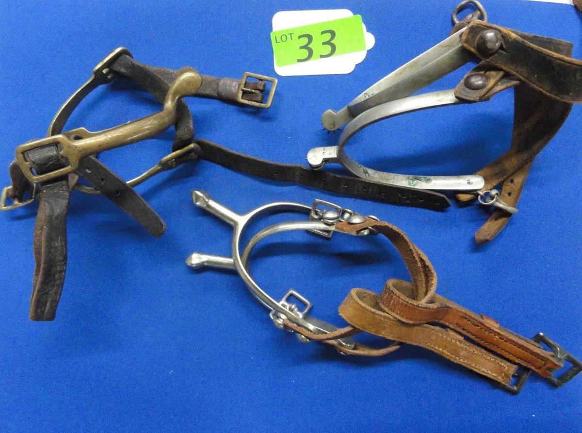 3 ANTIQUE & VINTAGE CAVALRY SPURS