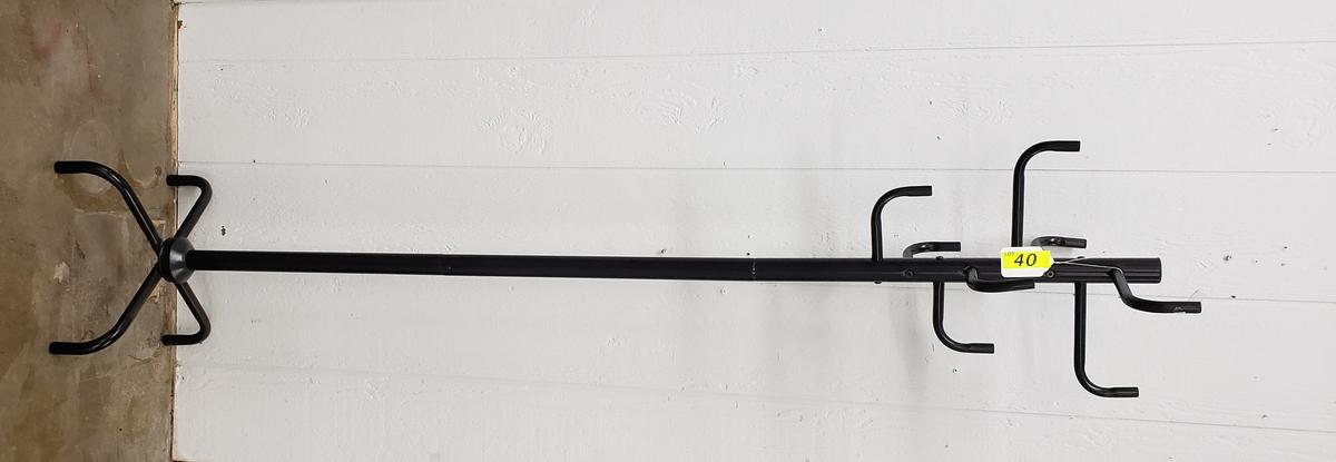 BLACK METAL HAT RACK