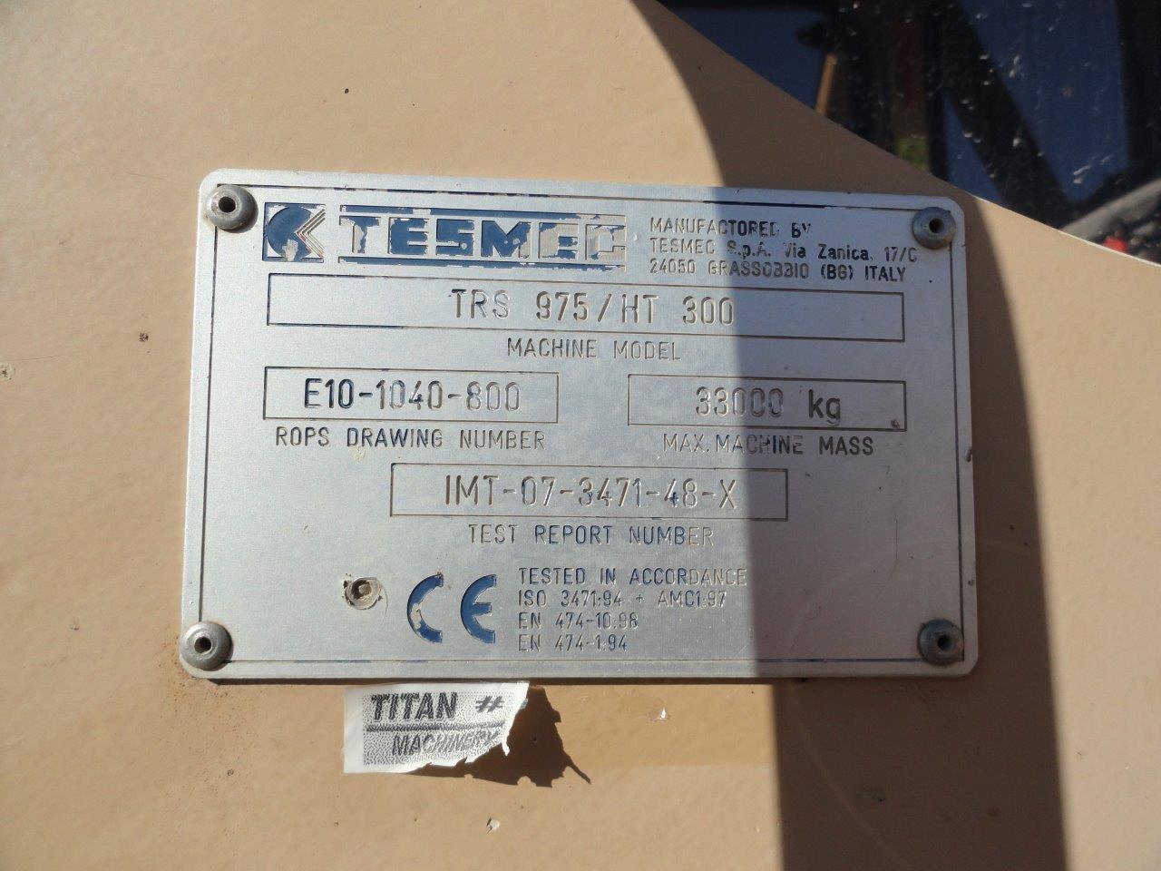 2009 TESMEC TRS 975 CHAINSAW CRAWLER TRENCHER,