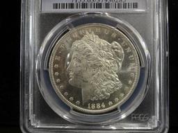 PCGS GRADED MS63 PROOF-LIKE 1884-O MORGAN SILVER DOLLAR