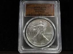 PCGS GRADED MS70 FIRST STRIKE 2017 SILVER EAGLE