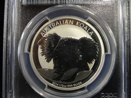 PCGS GRADED MS69 2014-P AUSTRALIA, KOALA 50¢ COIN