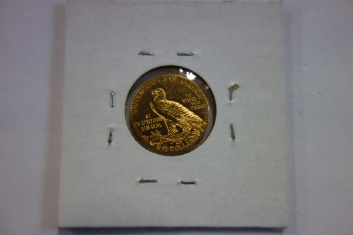 1911 2 1/2 DOLLARS GOLD INDIAN HEAD QUARTER EAGLE COIN