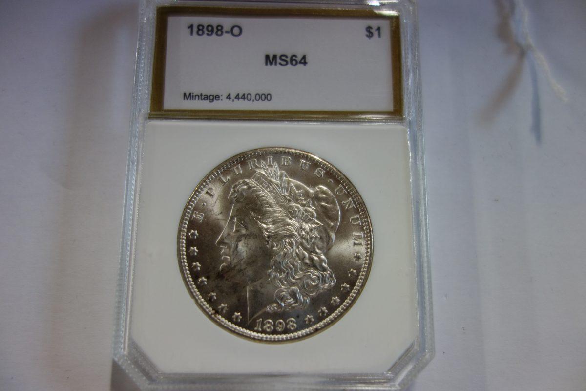 PCI GRADED MS64 1898-O MORGAN SILVER DOLLAR