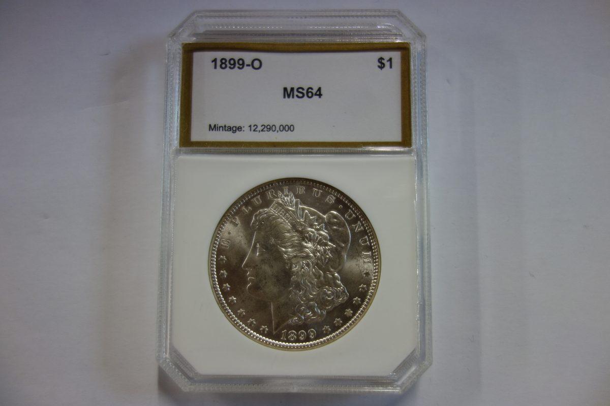 PCI GRADED MS64 1899-O MORGAN SILVER DOLLAR