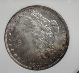 PCI GRADED MS63 1884-O MORGAN SILVER DOLLAR