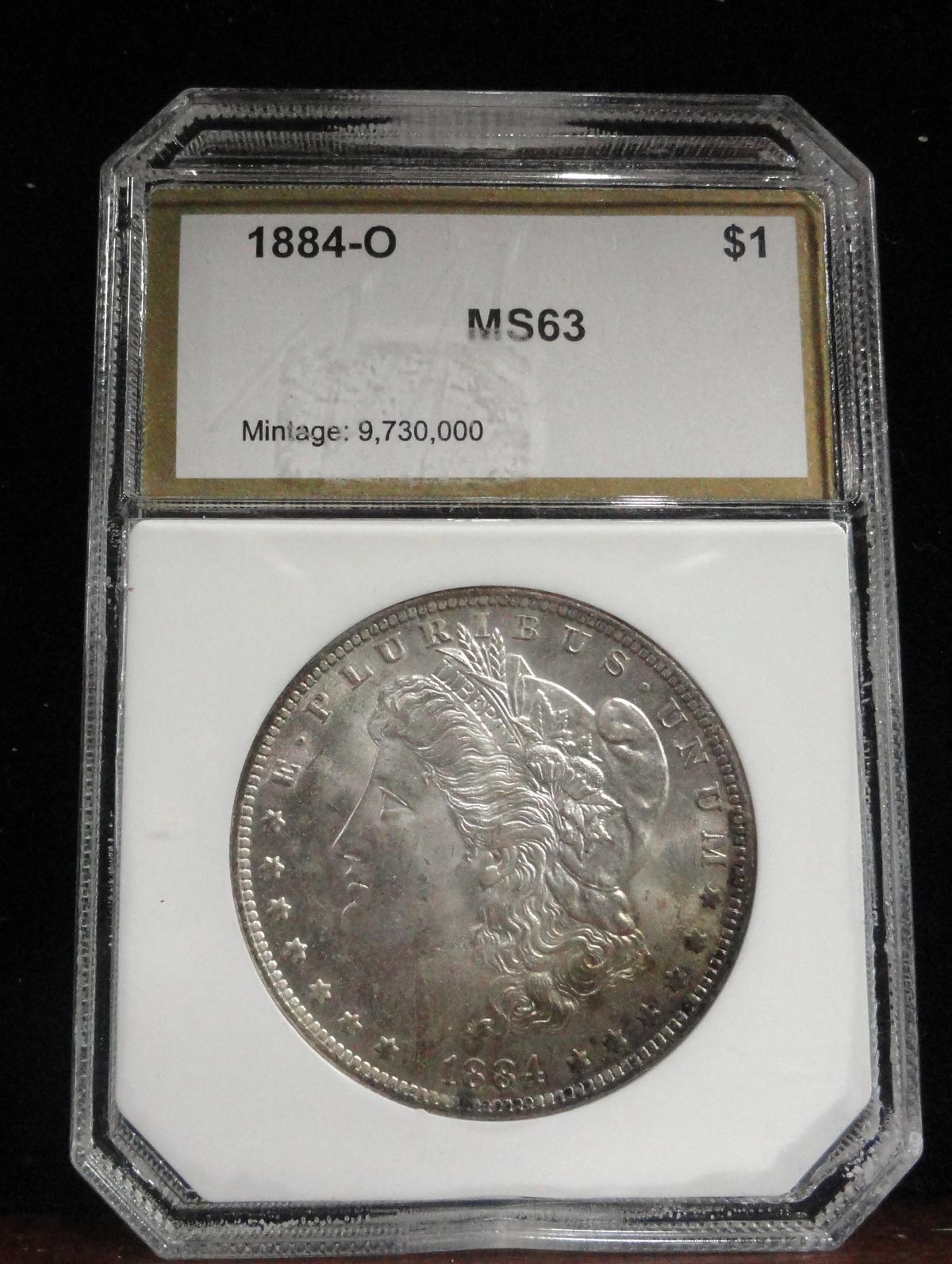 PCI GRADED MS63 1884-O MORGAN SILVER DOLLAR