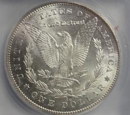 ICG GRADED MS63 1878-CC MORGAN SILVER DOLLAR, VAM-9, CC TILTED