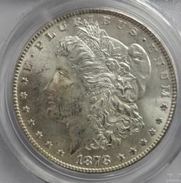 PCGS GRADED MS63 1878-S MORGAN SILVER DOLLAR