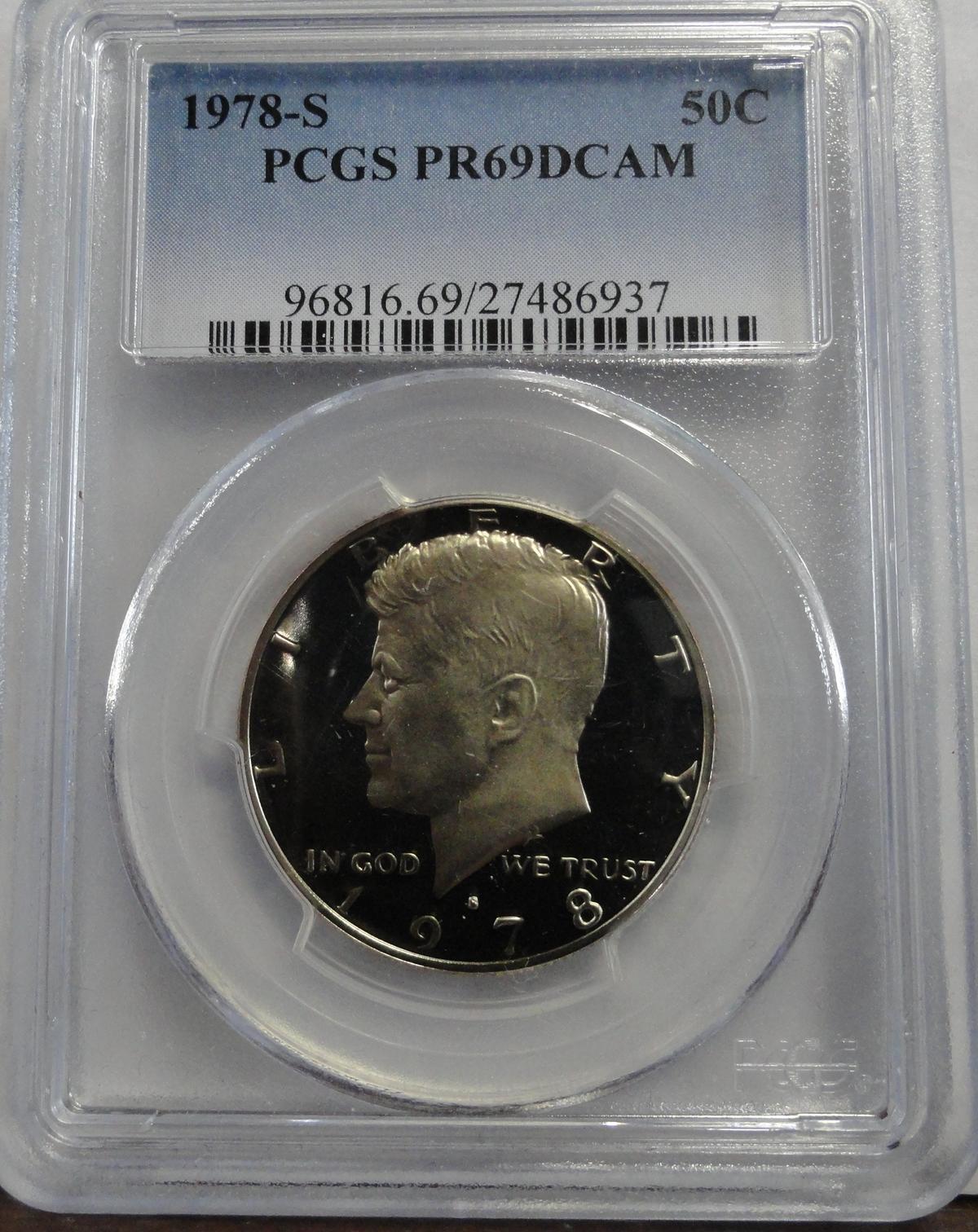 PCGS GRADED PR69 DCAM 1978-S KENNEDY HALF DOLLAR